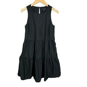 Banana Republic Black Tiered Dress Sleeveless‎ Tall S Women's Casual